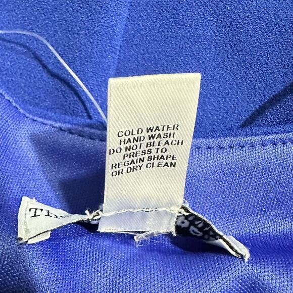 THE FASHION POET Off the Shoulder Gown Women's XS Blue Slit Maxi Short Sleeve - Picture 5 of 5